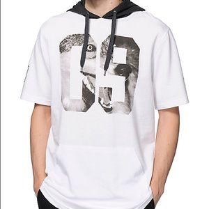 White hoodie shirt by Ninth Hall